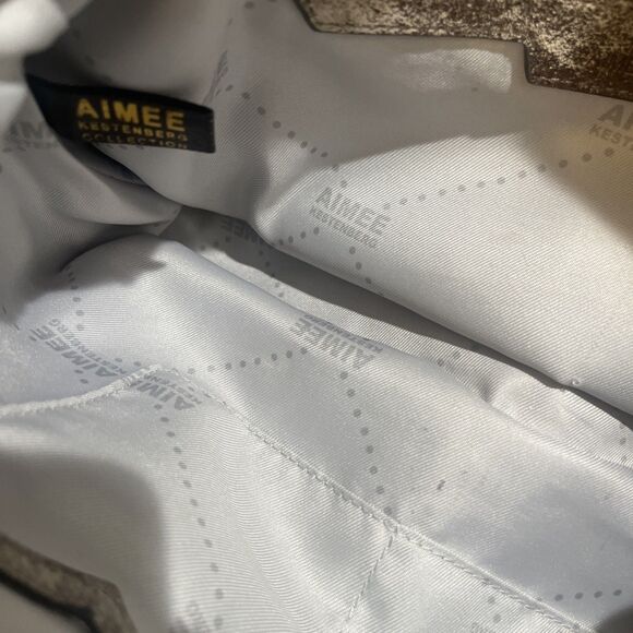 Aimee Kestenberg Soho Leather Gold Pink  Metallic Distressed Bag, Satchel - Picture 12 of 12